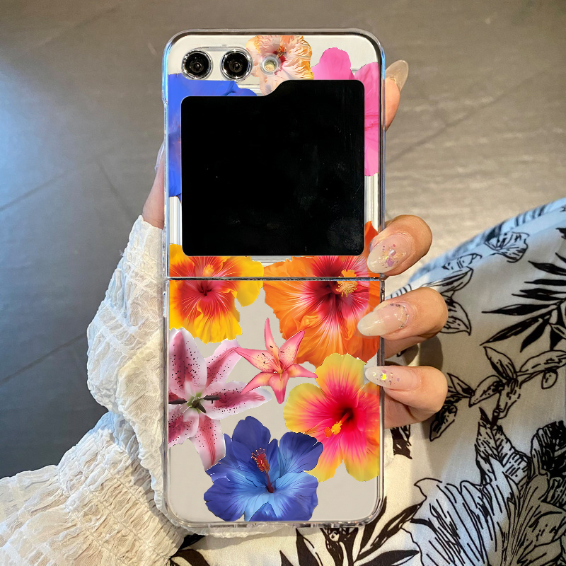 Phone Cases Z Flip 6 - Custodia per telefono con stampa floreale