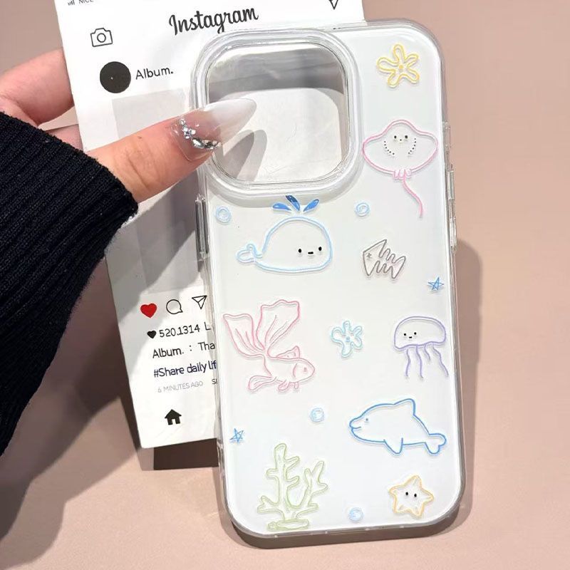 Phone Cases Drop Proof - Disegni di linea di piccoli animali