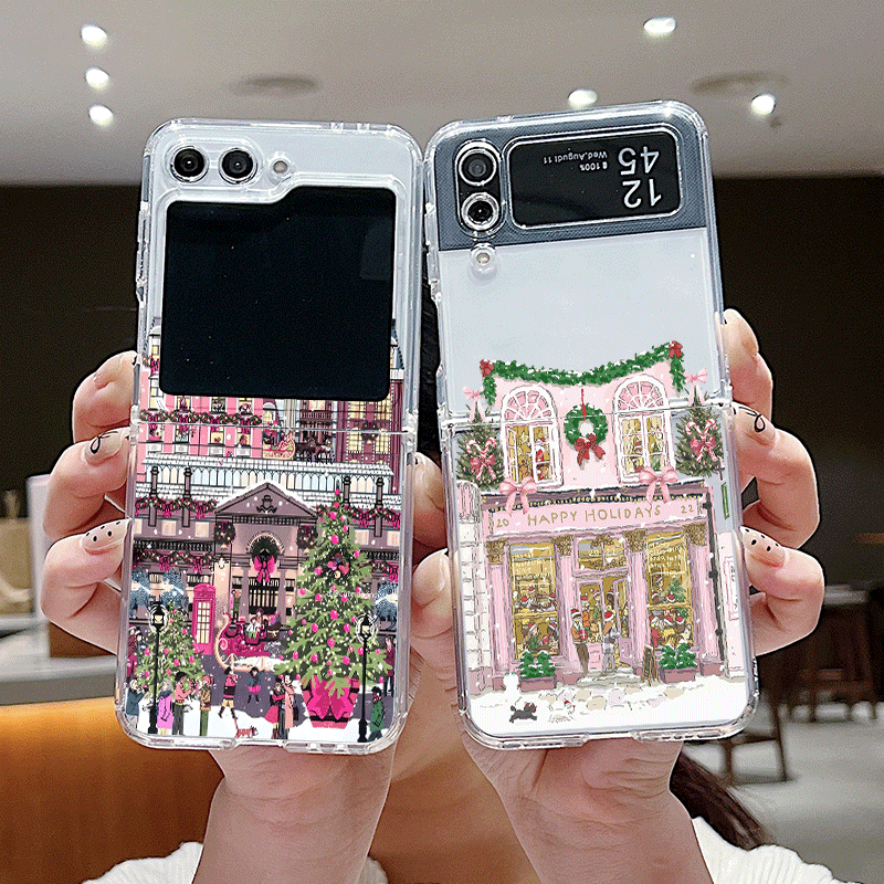 Phone Cases Z Flip 6 - Edificio rurale Paesaggio di neve Custodia