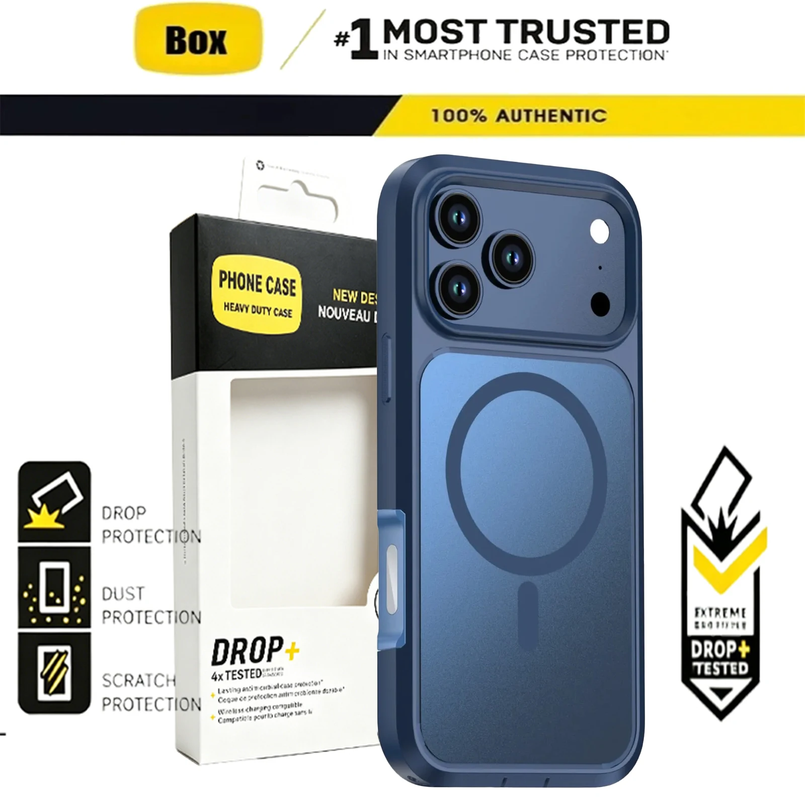 Military Grade Case - Custodia Ott-Box con Caricatore Magnetico di